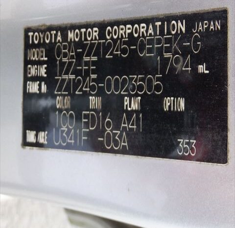 Toyota Allion 2004 full